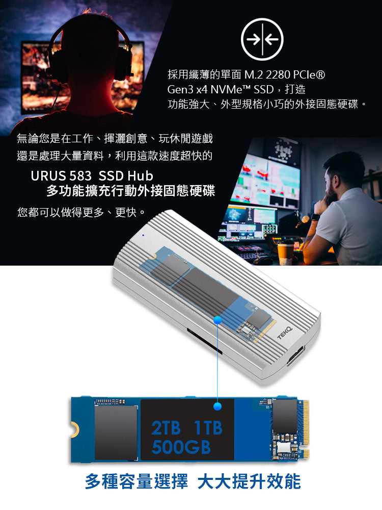 583 URUS USB-C 5 in 1 SSD HUB