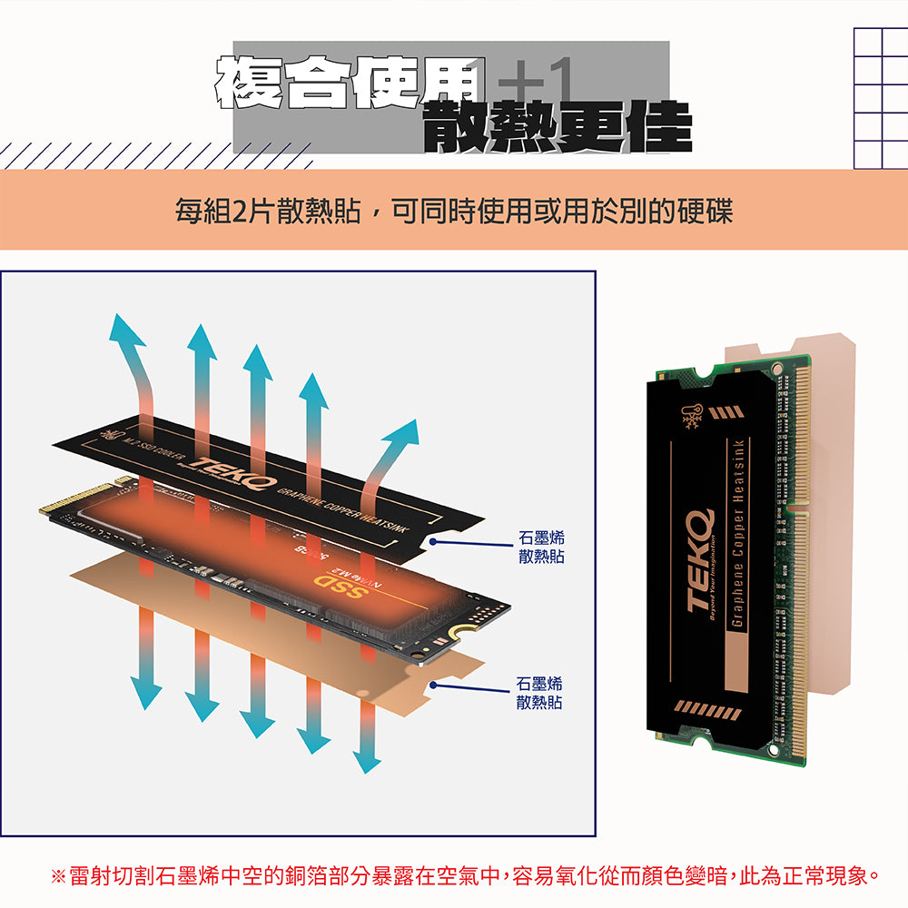 M.2 SSD Cooler Graphene Copper Heat sinks
