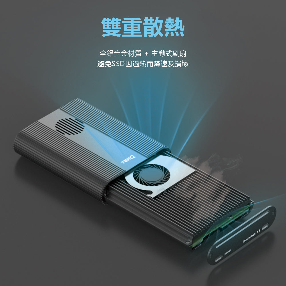 Thunderbolt 3 M2 Double PCIe M.2 NVMe External Portable SSD